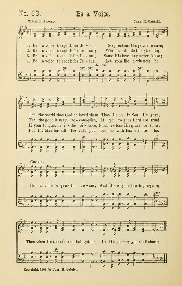 The Victory: a collection of popular Sunday school songs new and old page 68