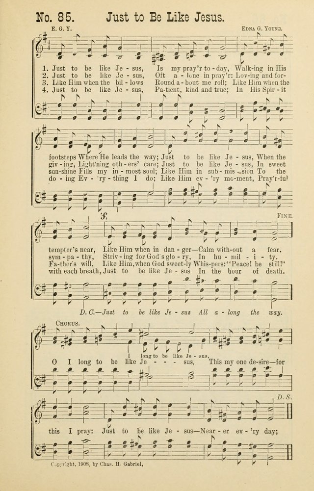 The Victory: a collection of popular Sunday school songs new and old page 85