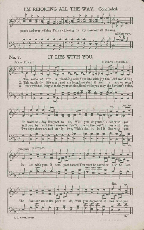 Victory Bells: a Collection of Songs, new and old, Suitable for all kinds of Church Service page 7