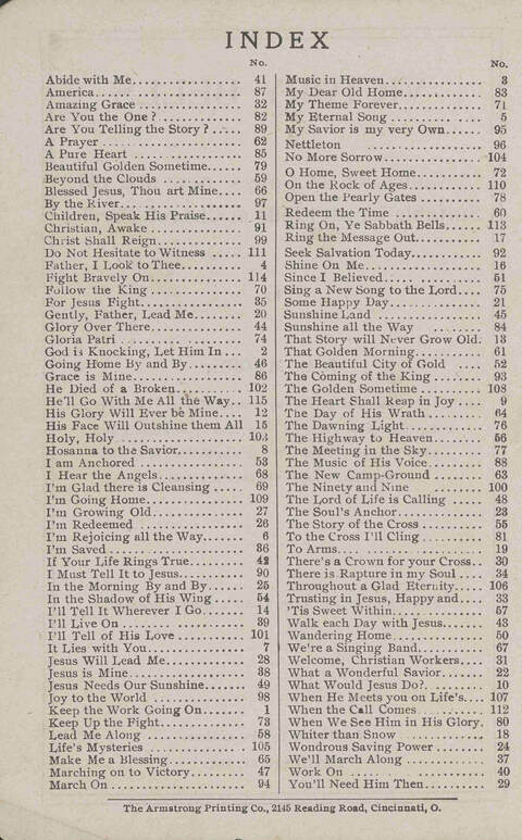 Victory Bells: a Collection of Songs, new and old, Suitable for all kinds of Church Service page iii