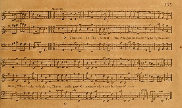 The Vocal Companion: containing a concise introduction to the practice of music, and a set of tunes of various metres, arranged progressively for the use of learners page 105