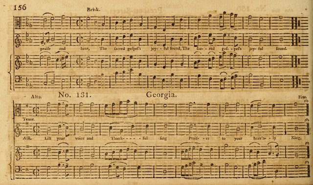 The Vocal Companion: containing a concise introduction to the practice of music, and a set of tunes of various metres, arranged progressively for the use of learners page 156