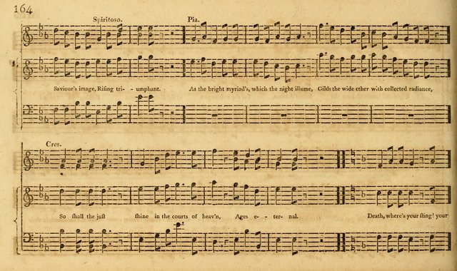 The Vocal Companion: containing a concise introduction to the practice of music, and a set of tunes of various metres, arranged progressively for the use of learners page 164