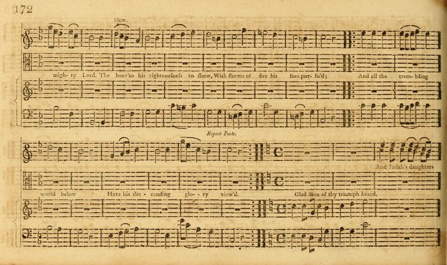 The Vocal Companion: containing a concise introduction to the practice of music, and a set of tunes of various metres, arranged progressively for the use of learners page 172