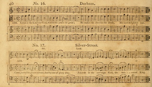 The Vocal Companion: containing a concise introduction to the practice of music, and a set of tunes of various metres, arranged progressively for the use of learners page 40