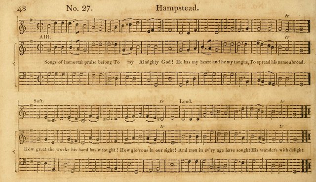 The Vocal Companion: containing a concise introduction to the practice of music, and a set of tunes of various metres, arranged progressively for the use of learners page 48