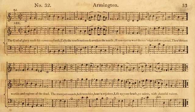 The Vocal Companion: containing a concise introduction to the practice of music, and a set of tunes of various metres, arranged progressively for the use of learners page 53