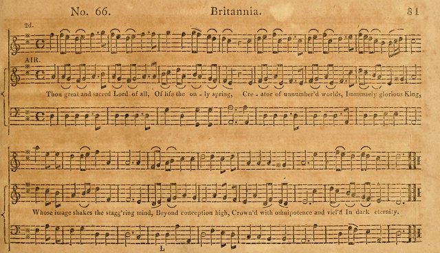 The Vocal Companion: containing a concise introduction to the practice of music, and a set of tunes of various metres, arranged progressively for the use of learners page 81