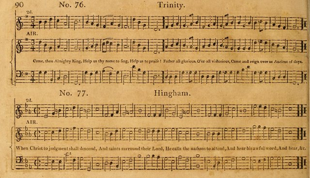 The Vocal Companion: containing a concise introduction to the practice of music, and a set of tunes of various metres, arranged progressively for the use of learners page 90