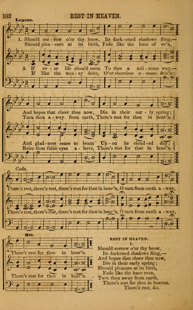 Vestry Chimes: a choice collection of sacred music, adapted to all occasions of social and family worship page 102