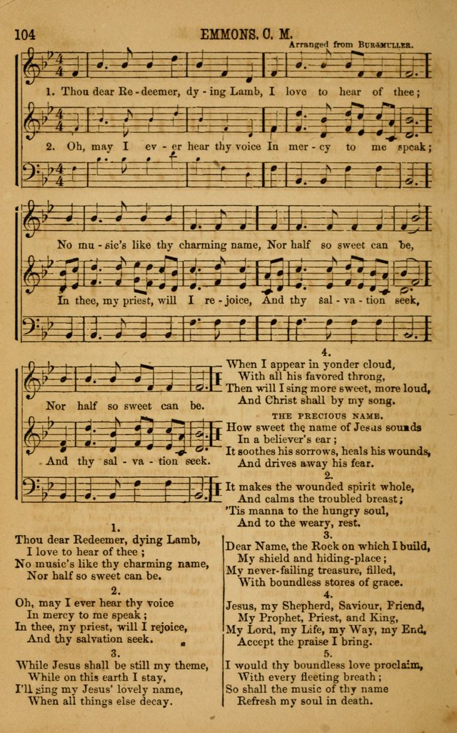 Vestry Chimes: a choice collection of sacred music, adapted to all occasions of social and family worship page 104