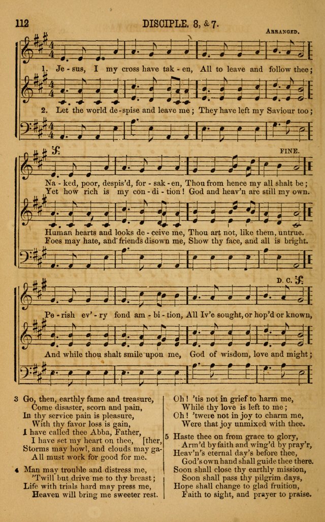Vestry Chimes: a choice collection of sacred music, adapted to all occasions of social and family worship page 112