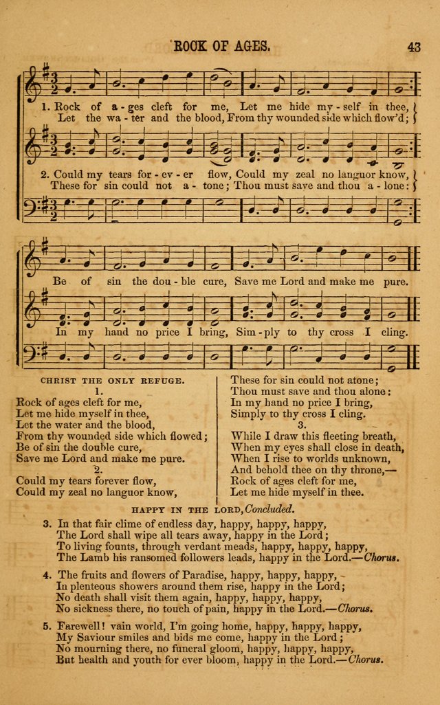 Vestry Chimes: a choice collection of sacred music, adapted to all occasions of social and family worship page 43