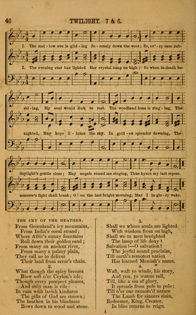 Vestry Chimes: a choice collection of sacred music, adapted to all occasions of social and family worship page 46