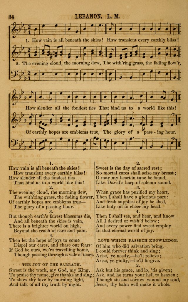 Vestry Chimes: a choice collection of sacred music, adapted to all occasions of social and family worship page 84