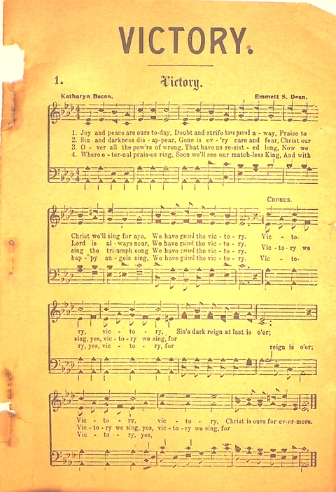 Victory: for Christian work and worship page 1