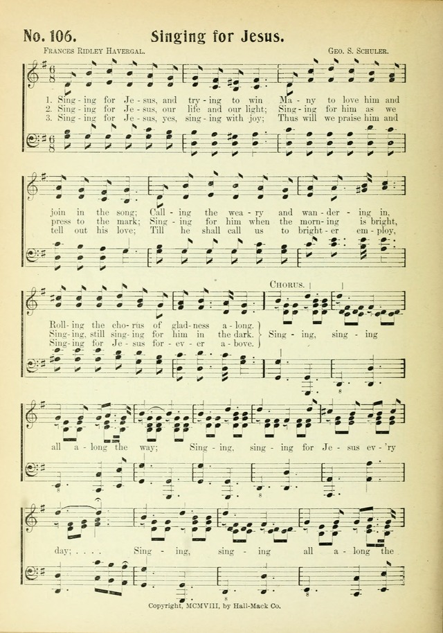 The Voice of Praise No. 2: a complete collection of Scriptural, gospel, Sunday-school and praise service songs page 111