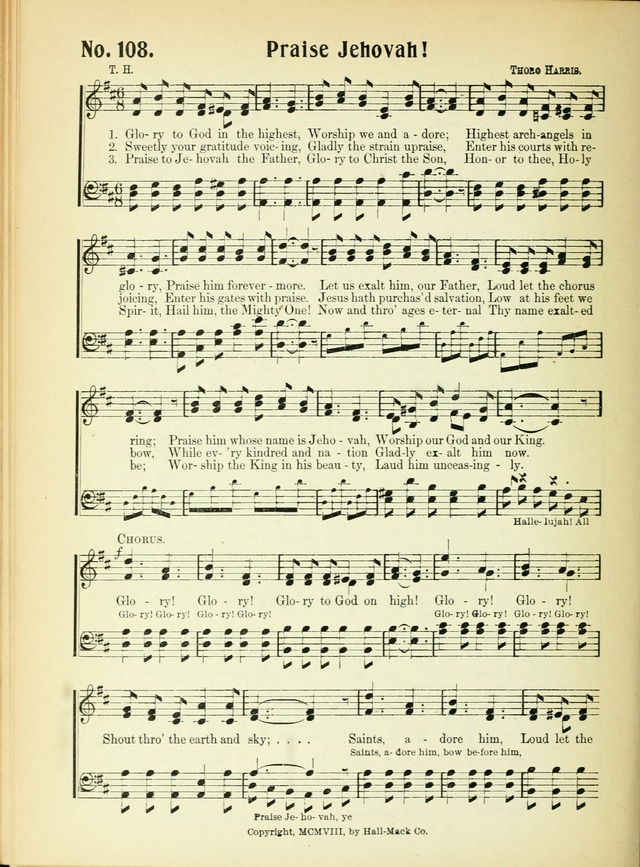 The Voice of Praise No. 2: a complete collection of Scriptural, gospel, Sunday-school and praise service songs page 113