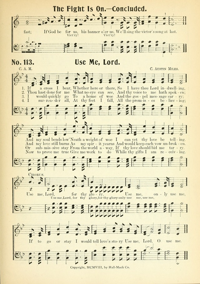 The Voice of Praise No. 2: a complete collection of Scriptural, gospel, Sunday-school and praise service songs page 118