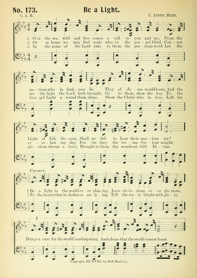 The Voice of Praise No. 2: a complete collection of Scriptural, gospel, Sunday-school and praise service songs page 173