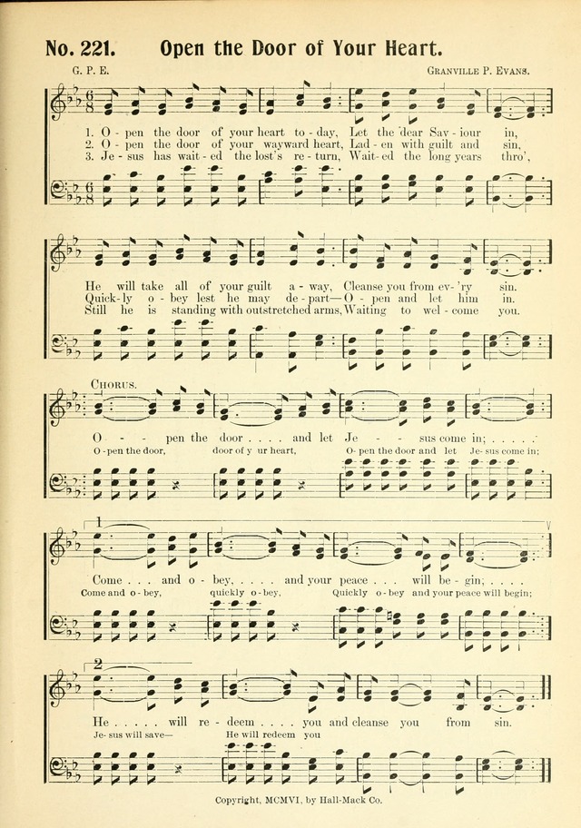 The Voice of Praise No. 2: a complete collection of Scriptural, gospel, Sunday-school and praise service songs page 208