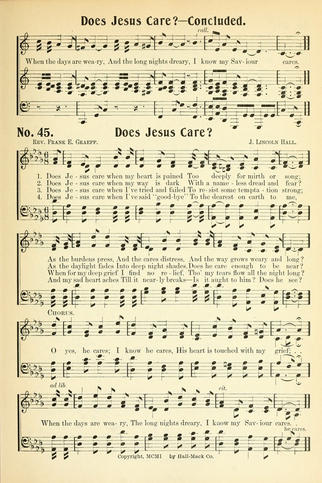 The Voice of Praise No. 2: a complete collection of Scriptural, gospel, Sunday-school and praise service songs page 50