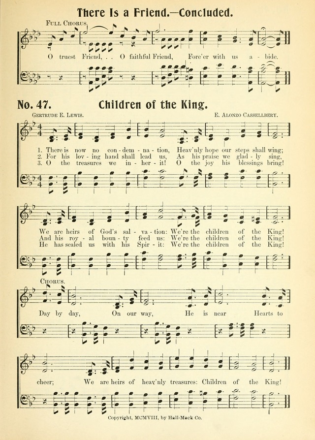 The Voice of Praise No. 2: a complete collection of Scriptural, gospel, Sunday-school and praise service songs page 52
