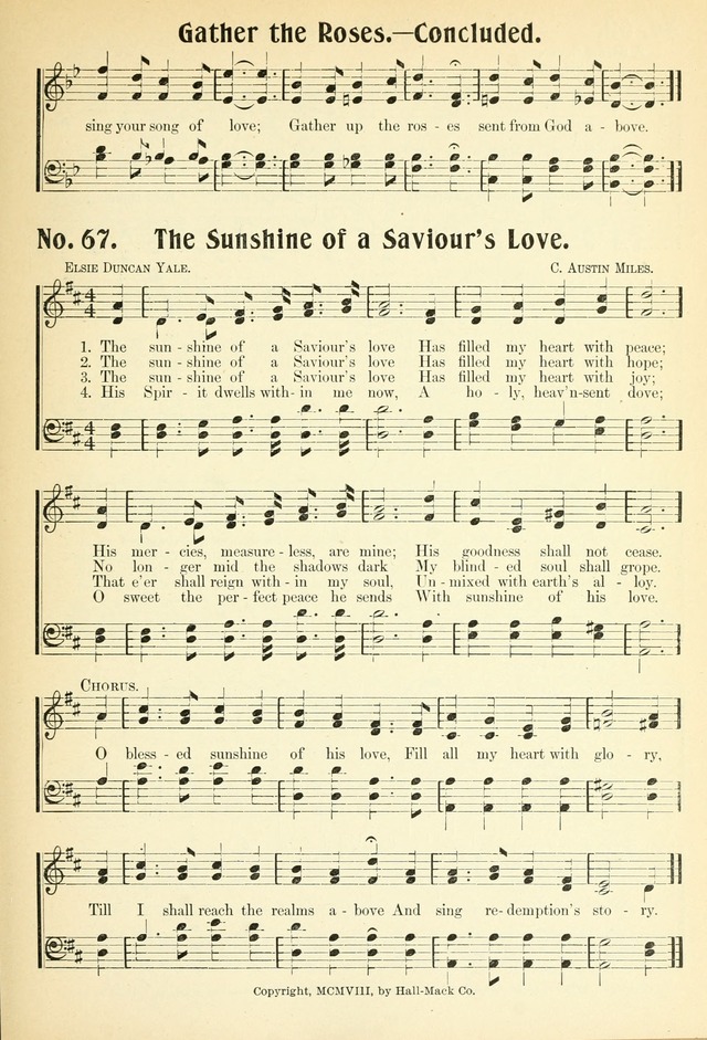The Voice of Praise No. 2: a complete collection of Scriptural, gospel, Sunday-school and praise service songs page 72