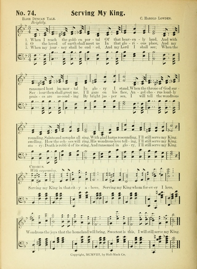 The Voice of Praise No. 2: a complete collection of Scriptural, gospel, Sunday-school and praise service songs page 79