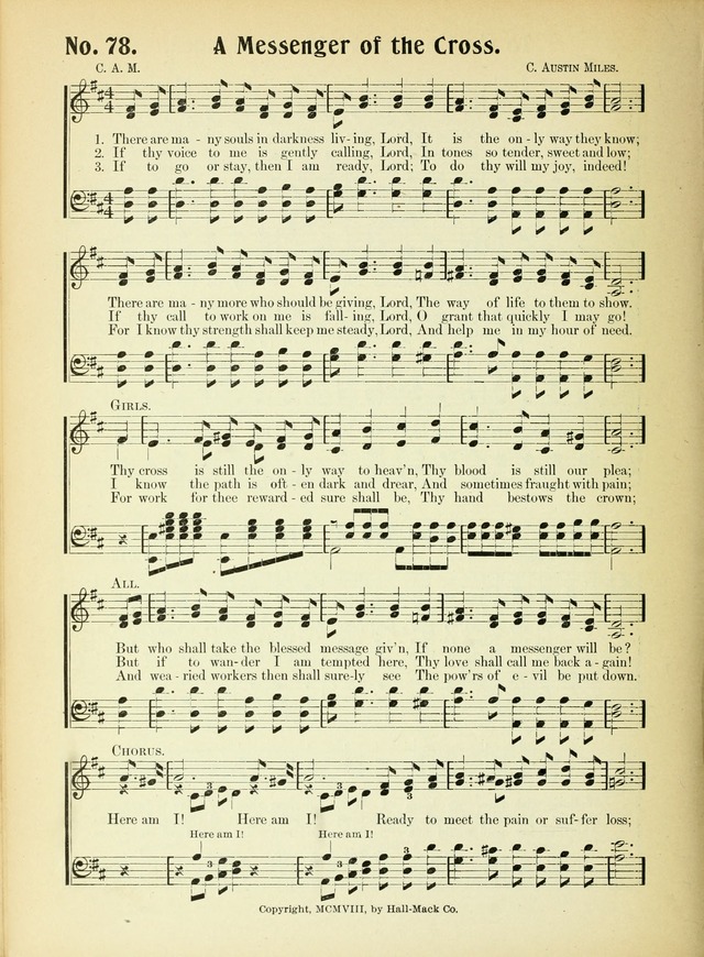 The Voice of Praise No. 2: a complete collection of Scriptural, gospel, Sunday-school and praise service songs page 83