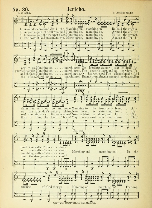The Voice of Praise No. 2: a complete collection of Scriptural, gospel, Sunday-school and praise service songs page 85