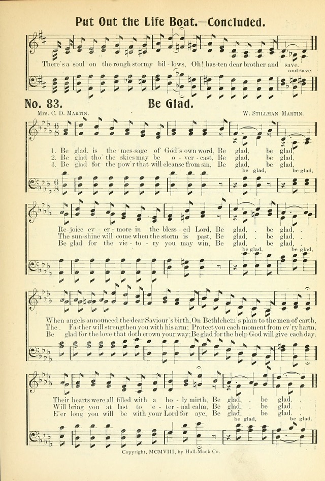 The Voice of Praise No. 2: a complete collection of Scriptural, gospel, Sunday-school and praise service songs page 88