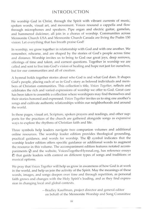 Voices Together page iii