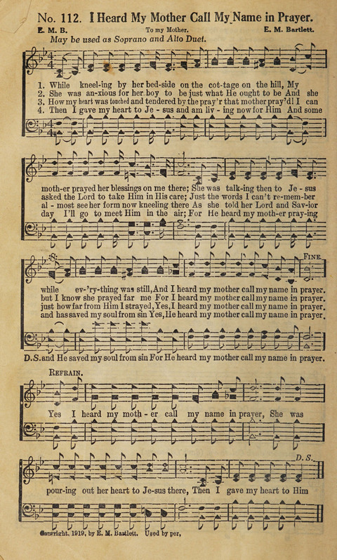 Voice of Glory: a book of spiritual songs adapted to all religious worship, especially adapted to evangelistic and revival campaigns page 116