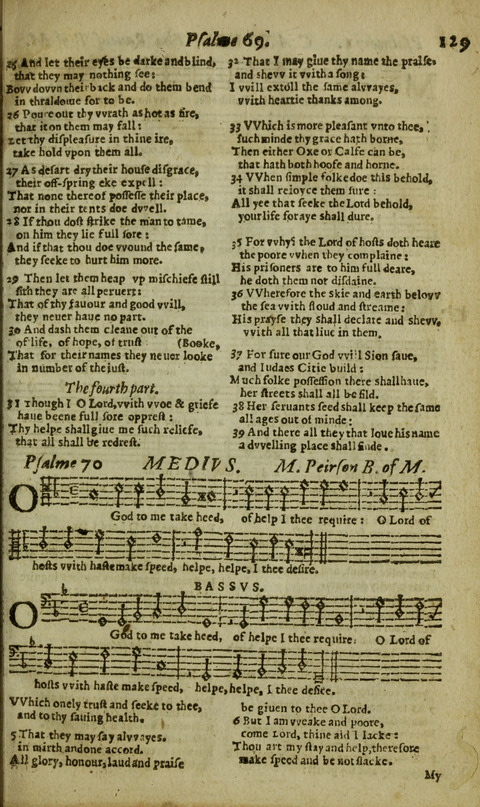 The Whole Booke of Psalmes: with the Hymnes Evangelicall, and Songs Spirituall page 131
