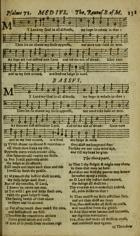 The Whole Booke of Psalmes: with the Hymnes Evangelicall, and Songs Spirituall page 133