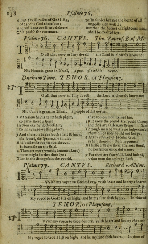 The Whole Booke of Psalmes: with the Hymnes Evangelicall, and Songs Spirituall page 140