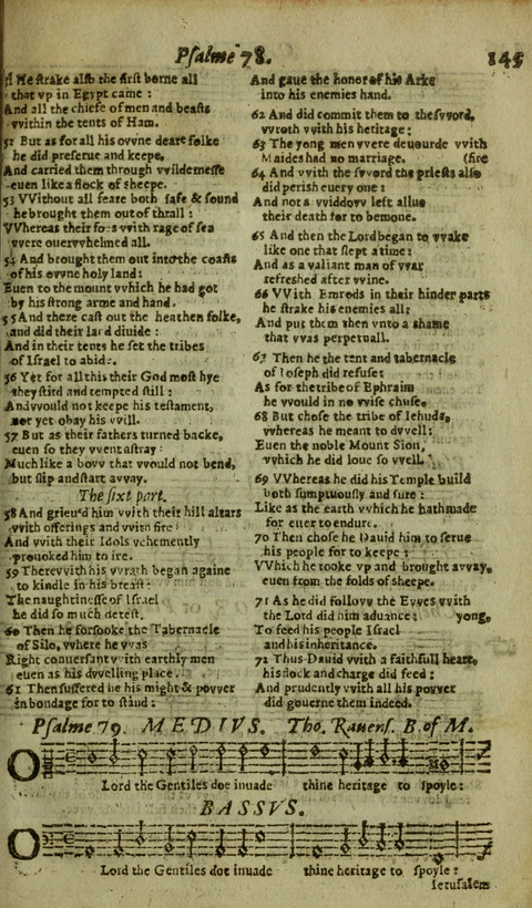 The Whole Booke of Psalmes: with the Hymnes Evangelicall, and Songs Spirituall page 147