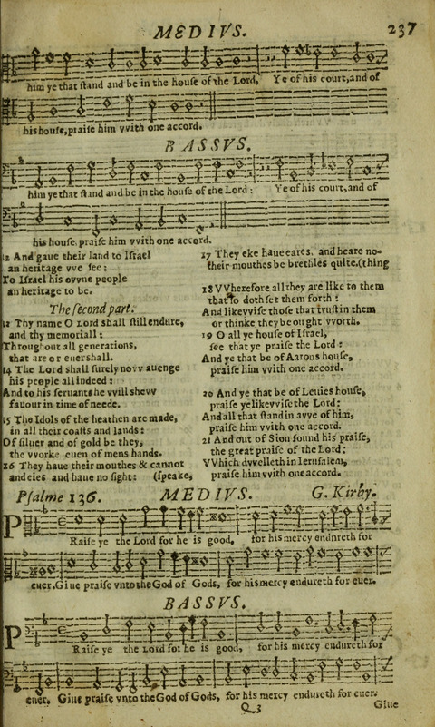 The Whole Booke of Psalmes: with the Hymnes Evangelicall, and Songs Spirituall page 239