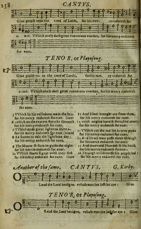 The Whole Booke of Psalmes: with the Hymnes Evangelicall, and Songs Spirituall page 240