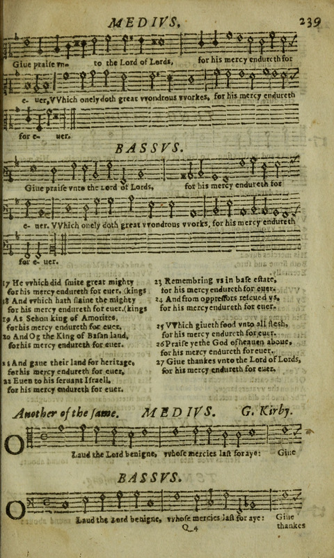 The Whole Booke of Psalmes: with the Hymnes Evangelicall, and Songs Spirituall page 241