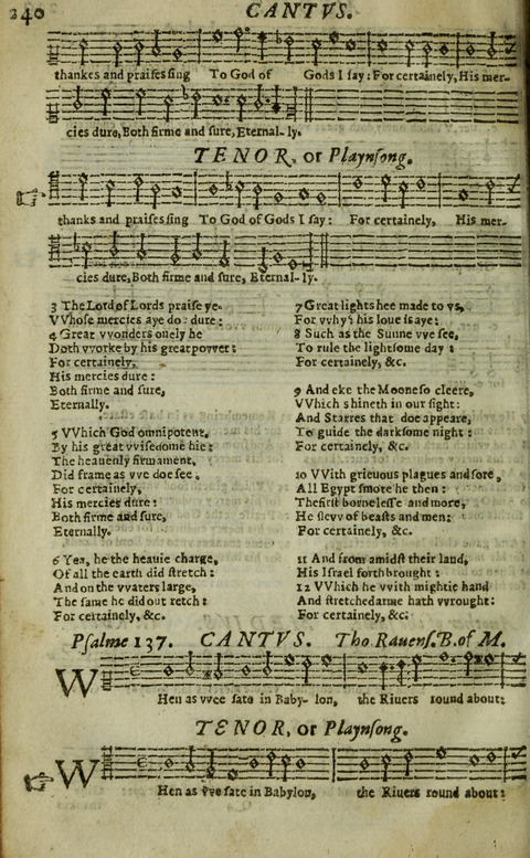 The Whole Booke of Psalmes: with the Hymnes Evangelicall, and Songs Spirituall page 242