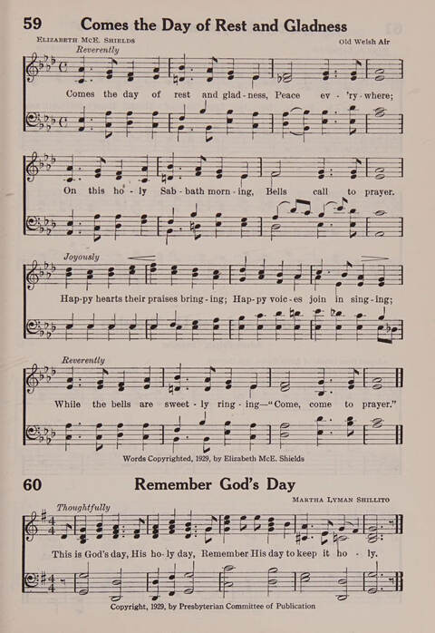 Worship and Conduct Songs: for beginners and primaries page 35