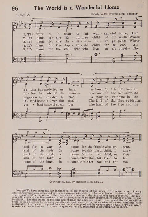Worship and Conduct Songs: for beginners and primaries page 62