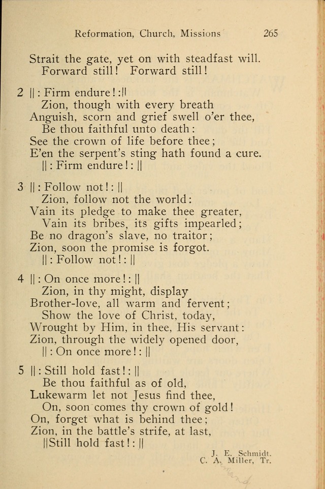 Wartburg Hymnal: for church, school and home page 265