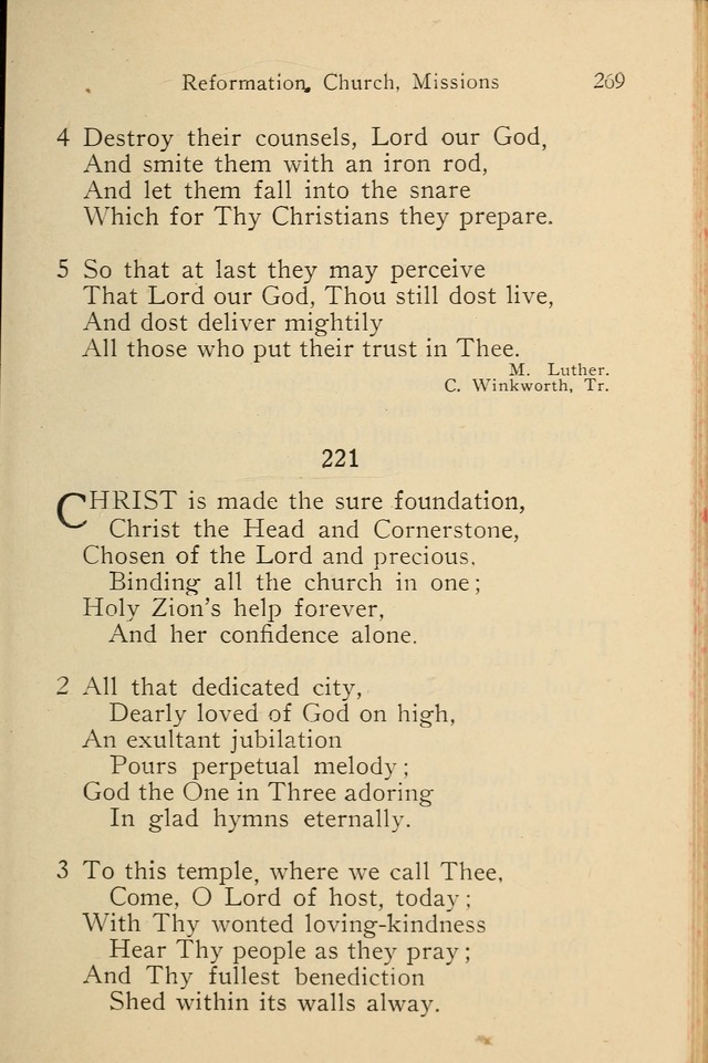 Wartburg Hymnal: for church, school and home page 269
