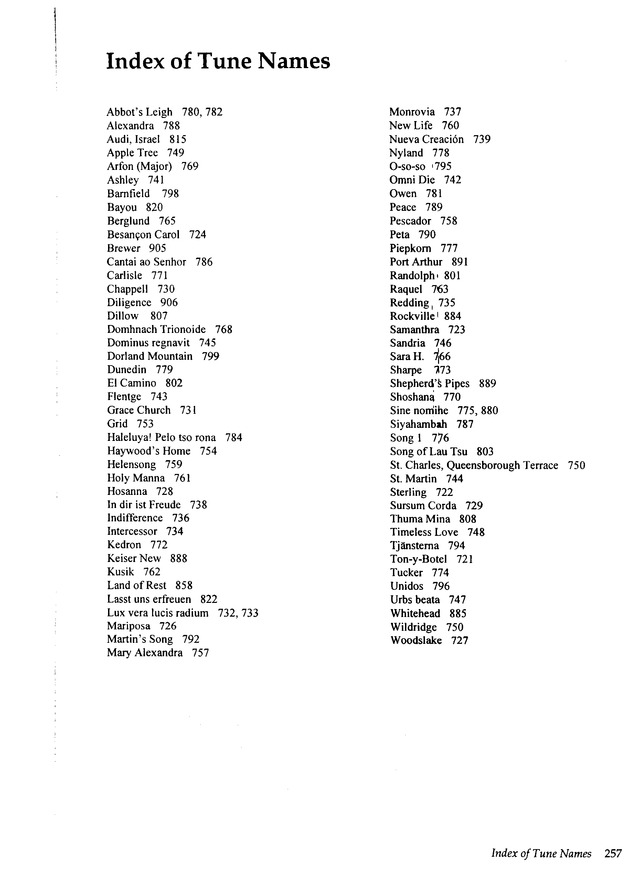 Wonder, Love, and Praise: a supplement to the Hymnal 1982 page 257