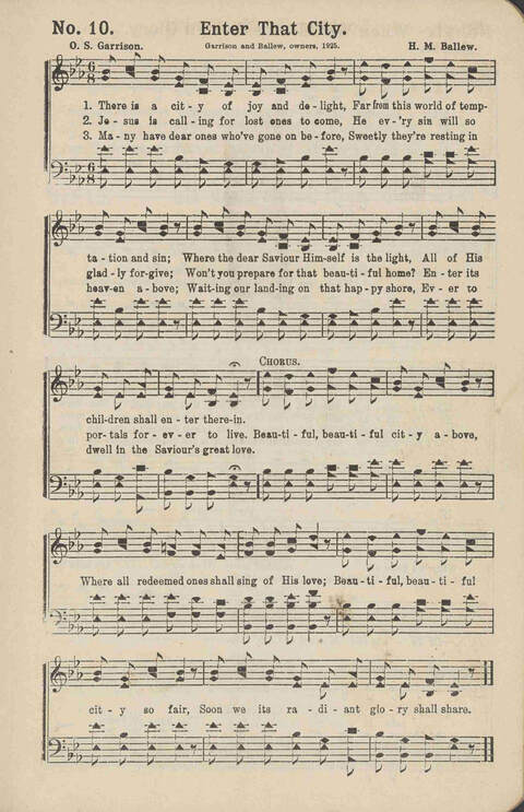 Winning Praise: a choice collection of sacred songs page 10