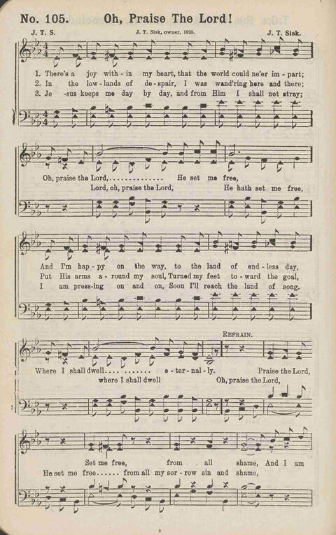 Winning Praise: a choice collection of sacred songs page 111