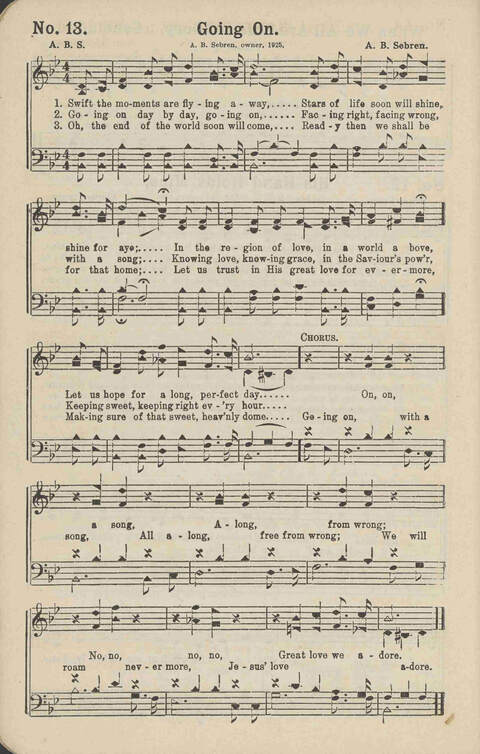 Winning Praise: a choice collection of sacred songs page 13